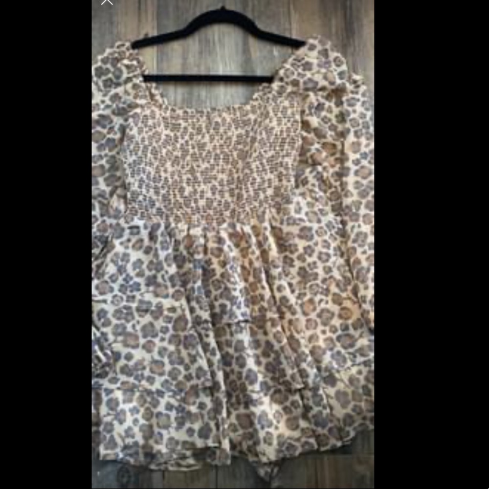 Express cheetah print romper